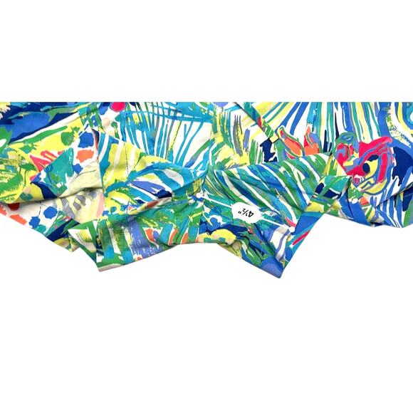 Lilly Pulitzer Bright Drawstring Katia‎ Green Blue Lounge Shorts LARGE Colorful - Picture 7 of 10